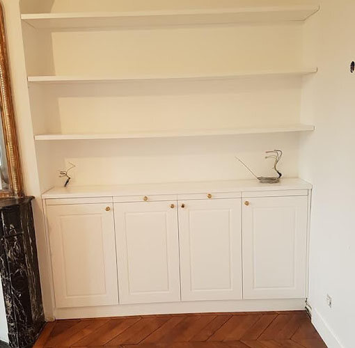Bibliothèque et rangements sur mesure par Amenite