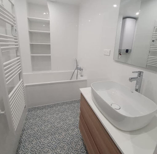 Salle de bains – chantier Amenite