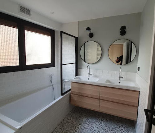 Salle de bains – chantier Amenite